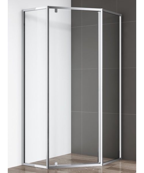 Душевой уголок Cezares Eco 90x90 см стекло прозрачное профиль хром ECO-O-P-1-90-C-Cr (детальная фотография)