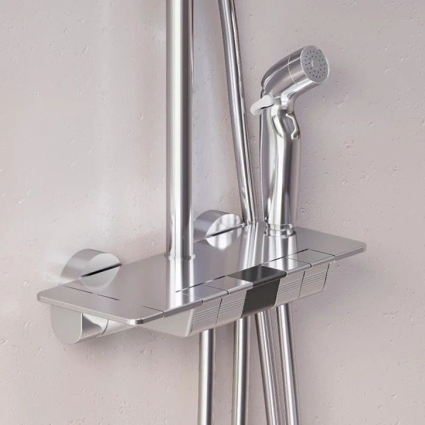 Душевая стойка Damixa Gala 953770 с гигиеническим душем (детальная фотография), с изливом