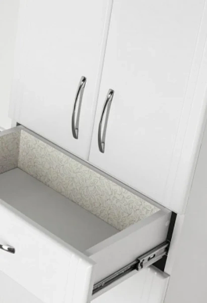 Шкаф-пенал напольный Style Line Эко Стандарт 48 см белый ЛС-00000249 (детальная фотография), белые