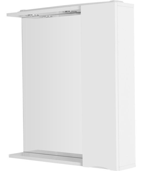 Зеркальный шкаф с подсветкой BelBagno Marino 80 см правосторонний MARINO-SPC-800/750-1A-BL-P-R (детальная фотография), в наличии