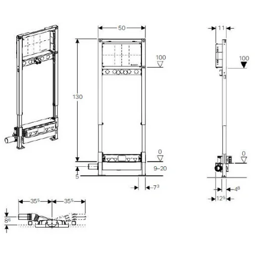 Душевой трап Geberit Duofix 50 см металл 111.580.00.1 (детальная фотография) index_1