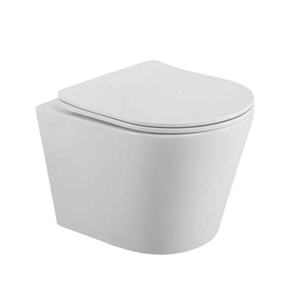 Унитаз подвесной BelBagno Flay-R с сиденьем микролифт BB053CHR/SC (детальная фотография)