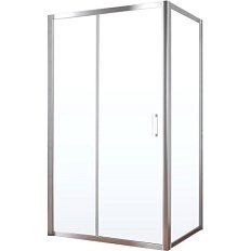 Душевой уголок профиль глянцевый хром стекло прозрачное Vegas-glass