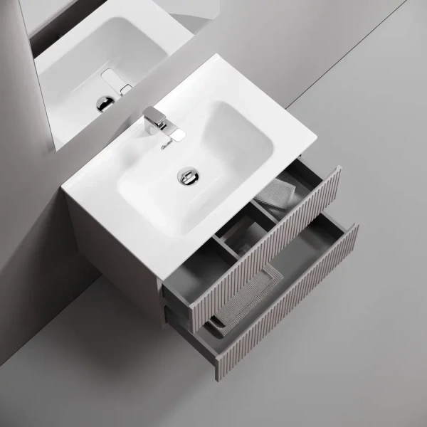 Тумба под раковину подвесная Sancos Snob T 70 см Doha Soft SNT70SM (детальная фотография), 70 см