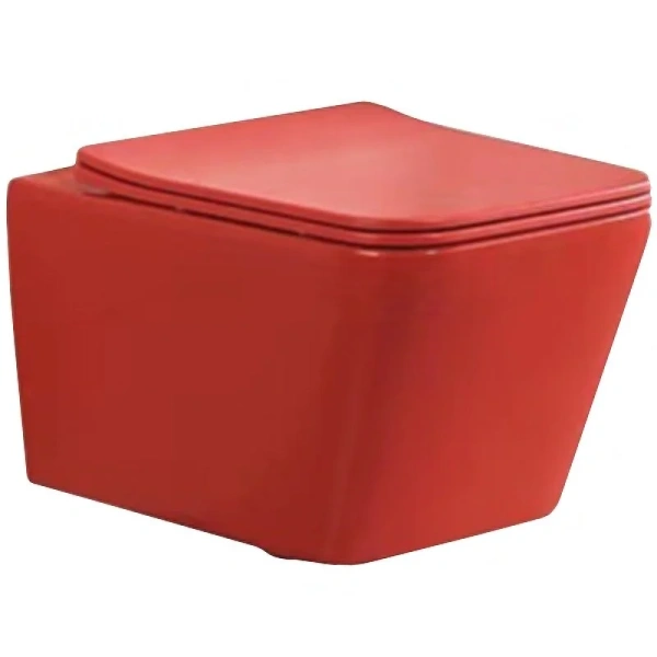 Унитаз подвесной SantiLine красный SL-5007MR (детальная фотография)