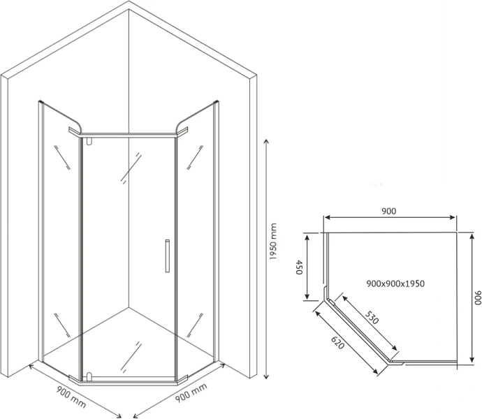 Душевой уголок BERGES Solo 90x90 см профиль черный 061106 (детальная фотография), современные, hi-tech