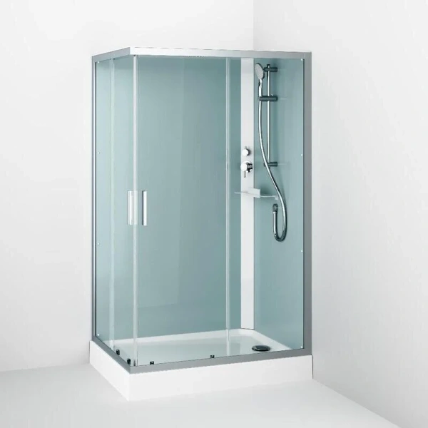 Душевая кабина Am.Pm Gem 120x80 см прямоугольная W90C-404-12080MT (детальная фотография), пристенные, без гидромассажа, c тропическим душем, с крышей