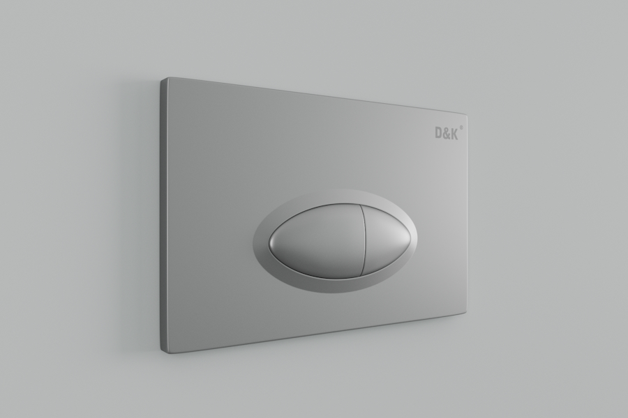 Клавиша смыва D&K Rhein.Marx хром матовый DB1399002 (детальная фотография), по запросу