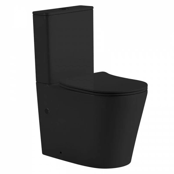 Унитаз компакт Abber BEQUEM черный матовый AC1112TMB (детальная фотография)
