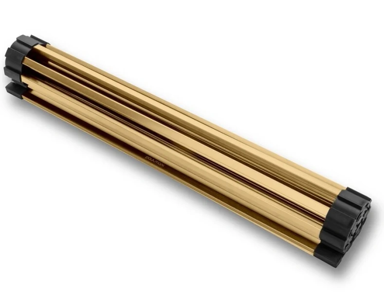 Ролл-мат для кухонных моек Paulmark 37.5 см брашированное золото R375-BG (детальная фотография), в наличии