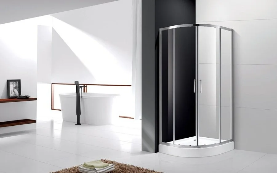 Душевой уголок Cezares Molveno 100х100 см прозрачное стекло MOLVENO-R-2-100-C-Cr-IV (детальная фотография), современные, hi-tech