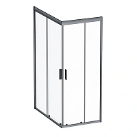 Душевой уголок Am.Pm Gem 120х80 см профиль черный