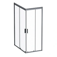 Душевой уголок Am.Pm Gem 120х80 см профиль черный