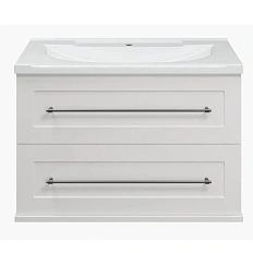 Тумба под раковину подвесная Misty Марта 80 см белая