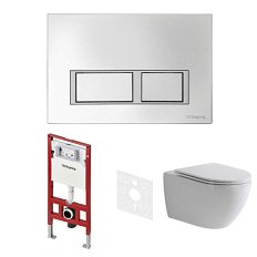 Унитаз с инсталляцией Tece TECEspring K95520 с сиденьем