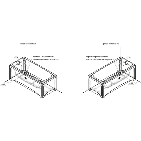 Акриловая ванна Радомир Веста 2-89-2-0-1-237Р, 168 х 70 см, фронтальный экран, каркас разборный, сифон, слив-перелив автомат в комплекте, белая (детальная фотография), современныe, hi-tech