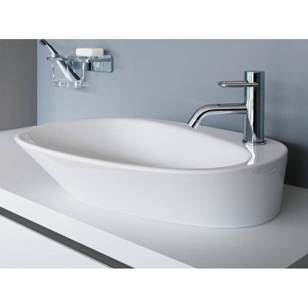 Раковина Laufen Palomba 60 см с покрытием LLC 8.1680.3.400.104.1 (детальная фотография), накладные (на столешницу)
