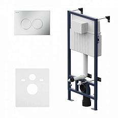 Инсталляция для унитаза Am.Pm ProC с клавишей смыва матовый хром