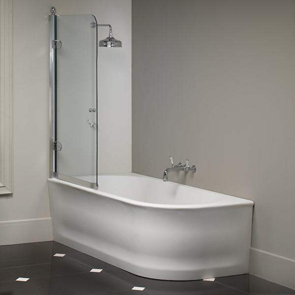 Душевая шторка левая, прозрачное стекло, фурнитура хром, Devon&Devon Savoy S/70SXTransparenteCR (детальная фотография), по запросу