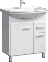 Тумба под раковину напольная Aqwella Корсика 75 см белая