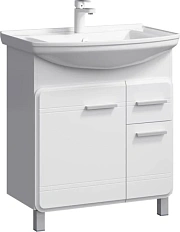 Тумба под раковину напольная Aqwella Корсика 75 см белая