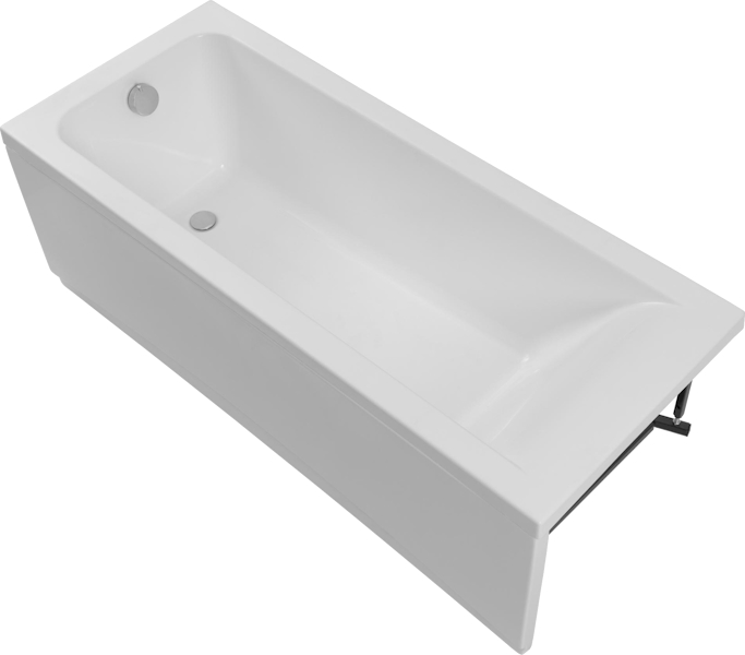 Ванна акриловая Aquanet Bright 170х75 см с каркасом 233141 (детальная фотография), современныe, hi-tech