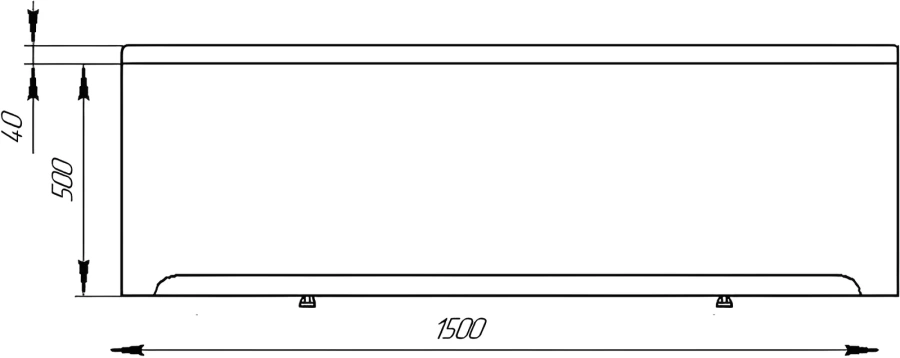 Передняя панель Акватек Лугано 150 см белая EKR-F0000088 (детальная фотография), в наличии
