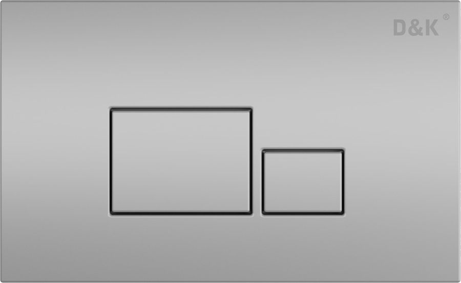 Клавиша смыва D&K Quadro хром матовый DB1519002 (детальная фотография)