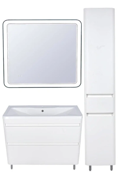 Тумба с раковиной напольная Style Line Атлантика СС-000006 80 см с ящиками (детальная фотография), напольная, пристенная