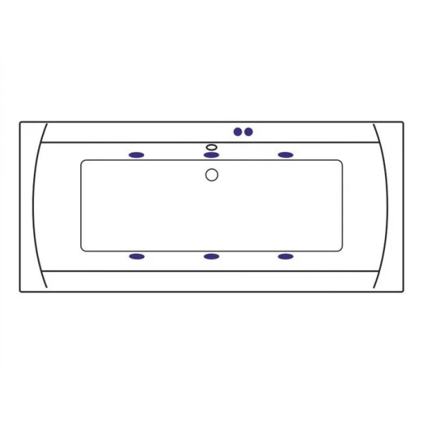 Ванна гидромассажная Excellent Aquaria Lux Soft 180 x 80 см, белый/бронза, WAEX.AQU18.SOFT.BR (детальная фотография), современныe, hi-tech