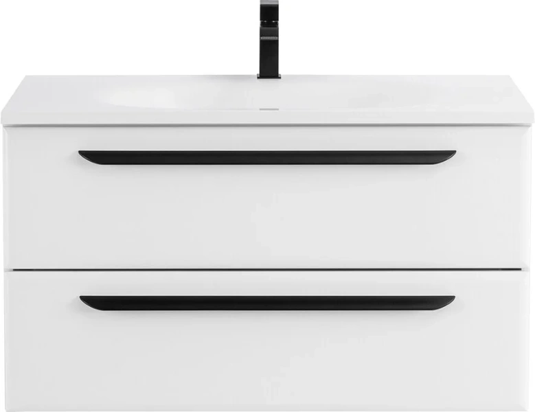 Тумба под раковину подвесная Cezares Eco 90 см bianco opaco ECO-900-2C-SO-BO (детальная фотография)