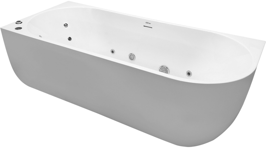 Ванна акриловая Abber 170x75 см с гидромассажем AB9315 E L (детальная фотография)