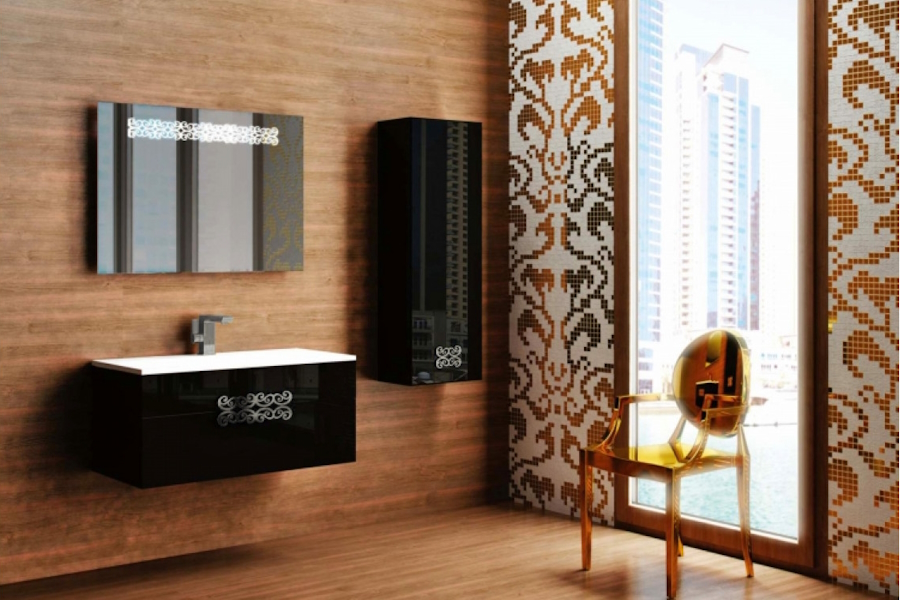 Мебель для ванной La Beaute MOSELLE 90 (детальная фотография), 90 см