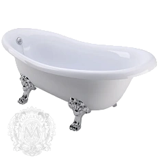 Ванна из искусственного камня Migliore Bella 170х80 см фурнитура хром