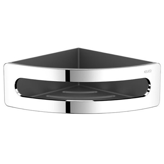 Полочка для ванной Keuco Elegance 11657 (детальная фотография), хром, белые, черные