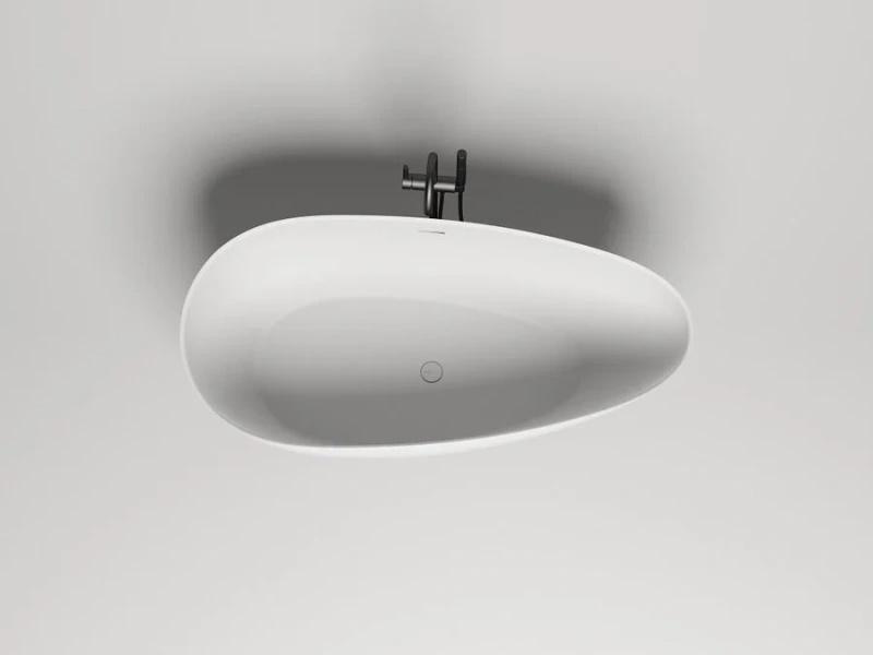 Ванна из искусственного камня Salini Paola 172x82,5 см белая матовая 101512SM (детальная фотография), 170x80 см