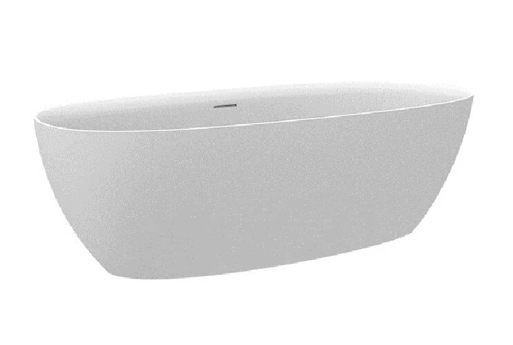 Ванна каменная Roca Ariana 165 х 75 см 248470000, литой мрамор Stonex, овальная, белая (детальная фотография) index_1