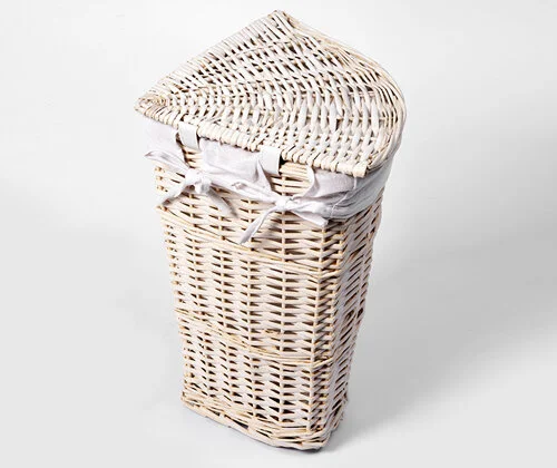 Корзина для белья WasserKRAFT Vils белая WB-560-M (детальная фотография), белые