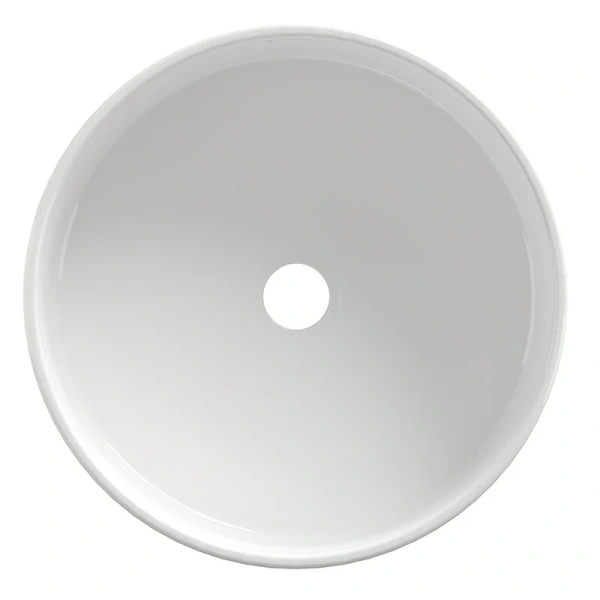 Раковина Aqueduto ESPIRAL 40 см белая глянцевая ESP0110 (детальная фотография), накладные (на столешницу)