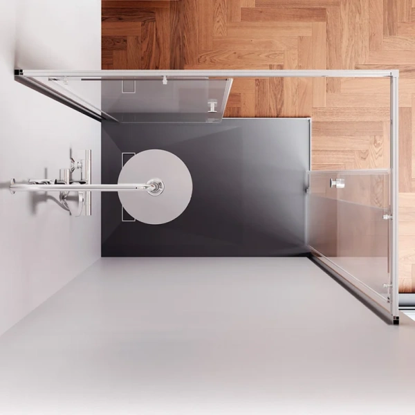 Душевой уголок Am.Pm X-Joy 120x80 см профиль хром матовый W94G-403-120280-MТ1К (детальная фотография), стеклянные, угловые, без поддона