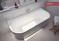 Ванна акриловая Cezares Metauro 180x80 см серая матовая