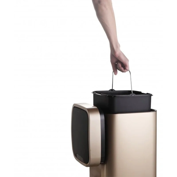 Мусорное ведро WeltWasser WW ME 12 л шампань золото WW RONE CG 12L (детальная фотография), металлические