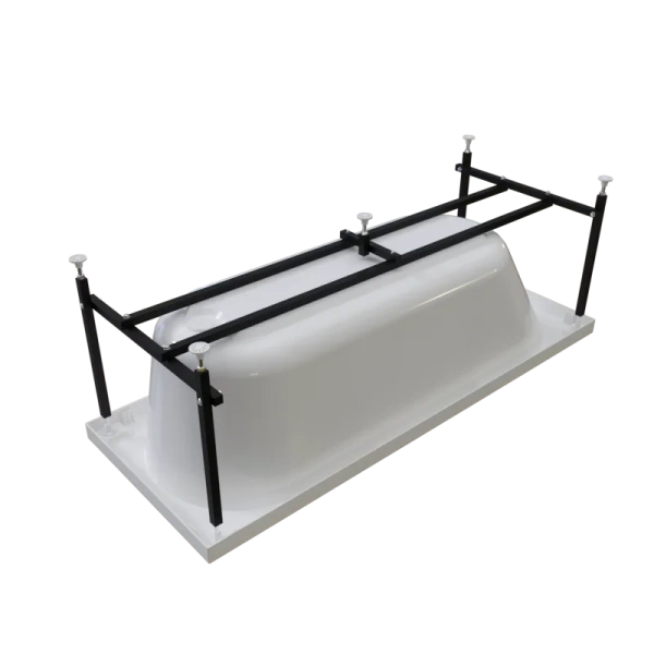 Акриловая ванна Радомир Виктория 2-89-2-0-1-250Р, 150 x 70 см, фронтальный экран, каркас разборный, сифон, слив-перелив автомат в комплекте, белая (детальная фотография), 150 см