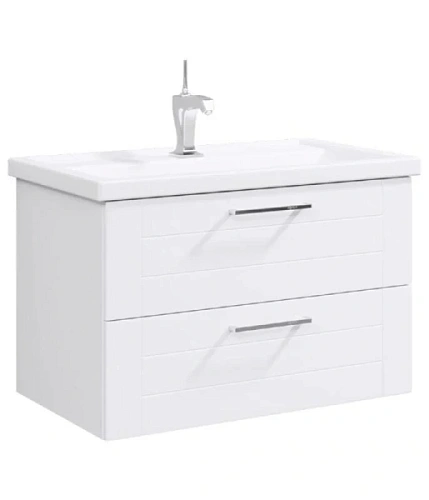 Тумба под раковину подвесная Aqwella Манчестер 80 см белая - фото 1