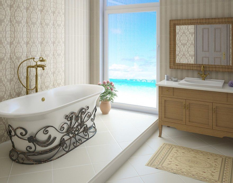 Кованая подставка для ванны Эстет Лион патина ФР-00001074 (детальная фотография) index_1