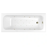 Ванна гидромассажная акриловая Whitecross Vibe Relax, 0105.170070.100.RELAX.BR, 170 x 70 см, белый/бронза