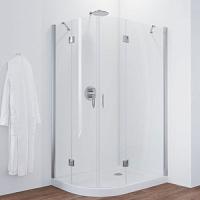 Душевой уголок профиль глянцевый хром стекло прозрачное Vegas-glass