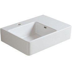 Раковина левая, цвет сабиа матовый, Simas Lavabi d’arredo Quasar QU60S SABBIA MATT