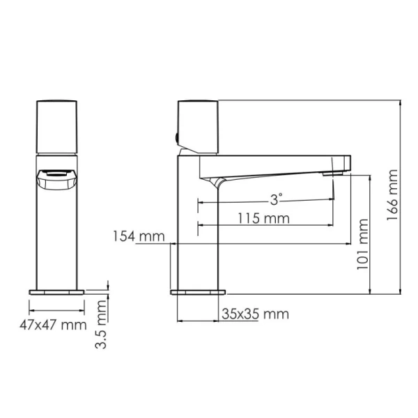 Смеситель для раковины WasserKRAFT Saale белый матовый 9503 (детальная фотография), для раковины