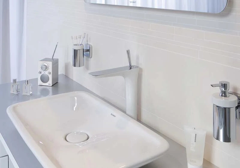 Смеситель для раковины Hansgrohe PuraVida однорычажный 15081000 хром (детальная фотография), с 1 монтажным отверстием